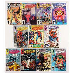 Lot of (11) 1984-85 "The Amazing Spider-Man" #254-264 Marvel Comic Books