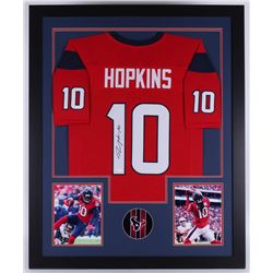 DeAndre Hopkins Signed Houston Texans 35x43 Custom Framed Jersey (JSA COA)