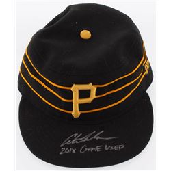 Austin Meadows Signed Pittsburgh Pirates Game-Used New Era Fitted Baseball Hat Inscribed "2018 Game 