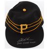 Image 1 : Austin Meadows Signed Pittsburgh Pirates Game-Used New Era Fitted Baseball Hat Inscribed "2018 Game 