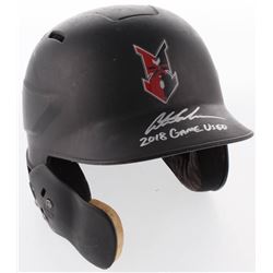 Austin Meadows Signed Indianapolis Indians Game-Used Authentic Full-Size Batting Helmet Inscribed "2