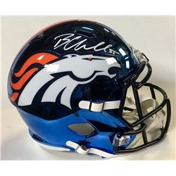 Bradley Chubb Signed Denver Broncos Full-Size Chrome Speed Helmet (Beckett COA)