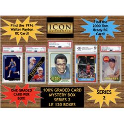 Icon Authentic 100% Graded Card Series 2 Mystery Box (Guaranteed (1) Graded PSA/DNA or Beckett Card 
