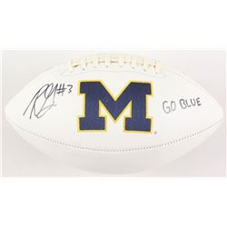 Rashan Gary Signed Michigan Wolverines Logo Football Inscribed "Go Blue" (Radtke COA)