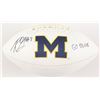 Image 1 : Rashan Gary Signed Michigan Wolverines Logo Football Inscribed "Go Blue" (Radtke COA)