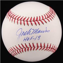 Jack Morris Signed OML Baseball Inscribed "HOF-18" (Schwartz COA)