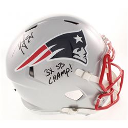 Ty Law Signed New England Patriots Full-Size Speed Helmet Inscribed "3x SB Champ!" (Radtke COA)