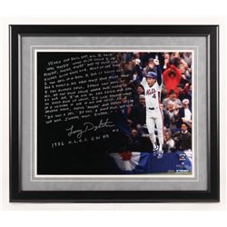 Lenny Dykstra Signed New York Mets 22x26 Custom Framed Photo with Extensive Inscription (Steiner COA