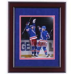 Derick Brassard  J. T. Miller Signed LE New York Rangers 13x16 Custom Framed Photo Display (Steiner 