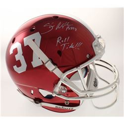 Shaun Alexander Signed Alabama Crimson Tide Full-Size Chrome Helmet Inscribed "Roll Tide!!!" (Becket
