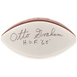 Otoo Graham Signed Football Inscribed "H.O.F. '65'" (Beckett COA)