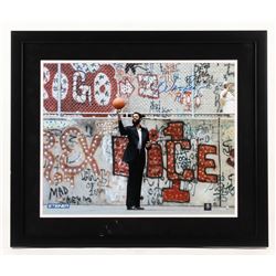 Walt Frazier Signed 22x26 Custom Framed Photo (Steiner COA)