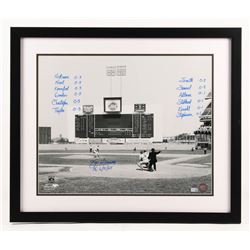 Jim Bunning Signed Philadelphia Phillies 22x26 Custom Framed Photo with (12) Inscriptions (Steiner C