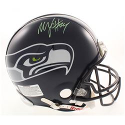 Marshawn Lynch Signed Seattle Seahawks Full-Size Authentic On-Field Helmet with Super Bowl XLVIII De