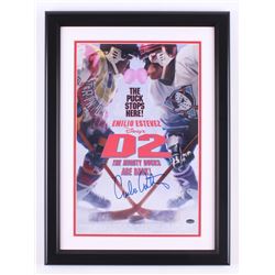 Emilio Estevez Signed "D2: The Mighty Ducks" 16.5x22.5 Custom Framed Movie Poster (Schwartz Sports C