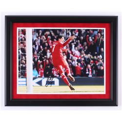 Luis Suarez Signed Liverpool 16.5x20.5 Custom Framed Photo (Icons COA)