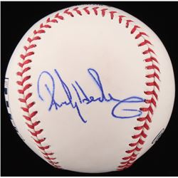 Rickey Henderson Signed OML Commemorative Hall of Fame Baseball (JSA COA)