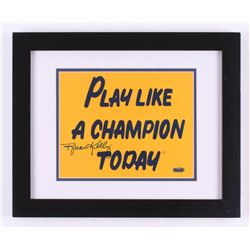 Brian Kelly Signed Notre Dame Fighting Irish 13.25x16.25 Custom Framed Photo Display (Steiner COA)