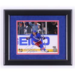 Carl Hagelin Signed New York Rangers 13.5x16.5 Custom Framed Photo Display (Steiner COA)