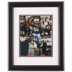 Michael Strahan Signed New York Giants 13x16 Custom Framed Photo Display (Steiner COA)