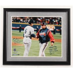 Bobby Cox  Joe Torre Signed 22.5x26.5 Custom Framed Photo Display with Multiple Inscriptions (Steine
