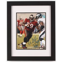 Warren Sapp Signed Tampa Bay Buccaneers 13x16 Custom Framed Photo Display Inscribed "HOF 13" (Steine