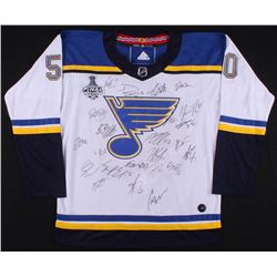 2018-19 St. Louis Blues Stanley Cup Jersey Team-Signed by (23) with Ryan O"Reilly, Jordan Binnington
