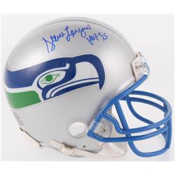 Steve Largent Signed Seattle Seahawks Throwback Mini Helmet Inscribed "HOF 95" (Schwartz COA)