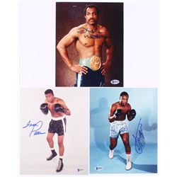 Lot of (3) Boxing Legends 8x10 Photos with Floyd Patterson, Joe Frazier,  Ken Norton (Beckett COA)