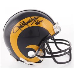 Jack Youngblood Signed Los Angeles Rams Mini Helmet Inscribed "HF 01" (Schwartz COA)
