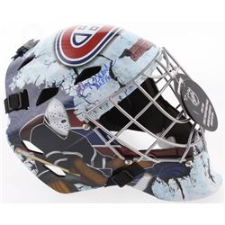 Rogie Vachon Signed Montreal Canadiens Full-Size Hockey Goalie Mask Inscribed "H.O.F. 16" (Schwartz 