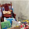 Image 1 : Box Lot: Children's Toys, Books, Chair & Bottles