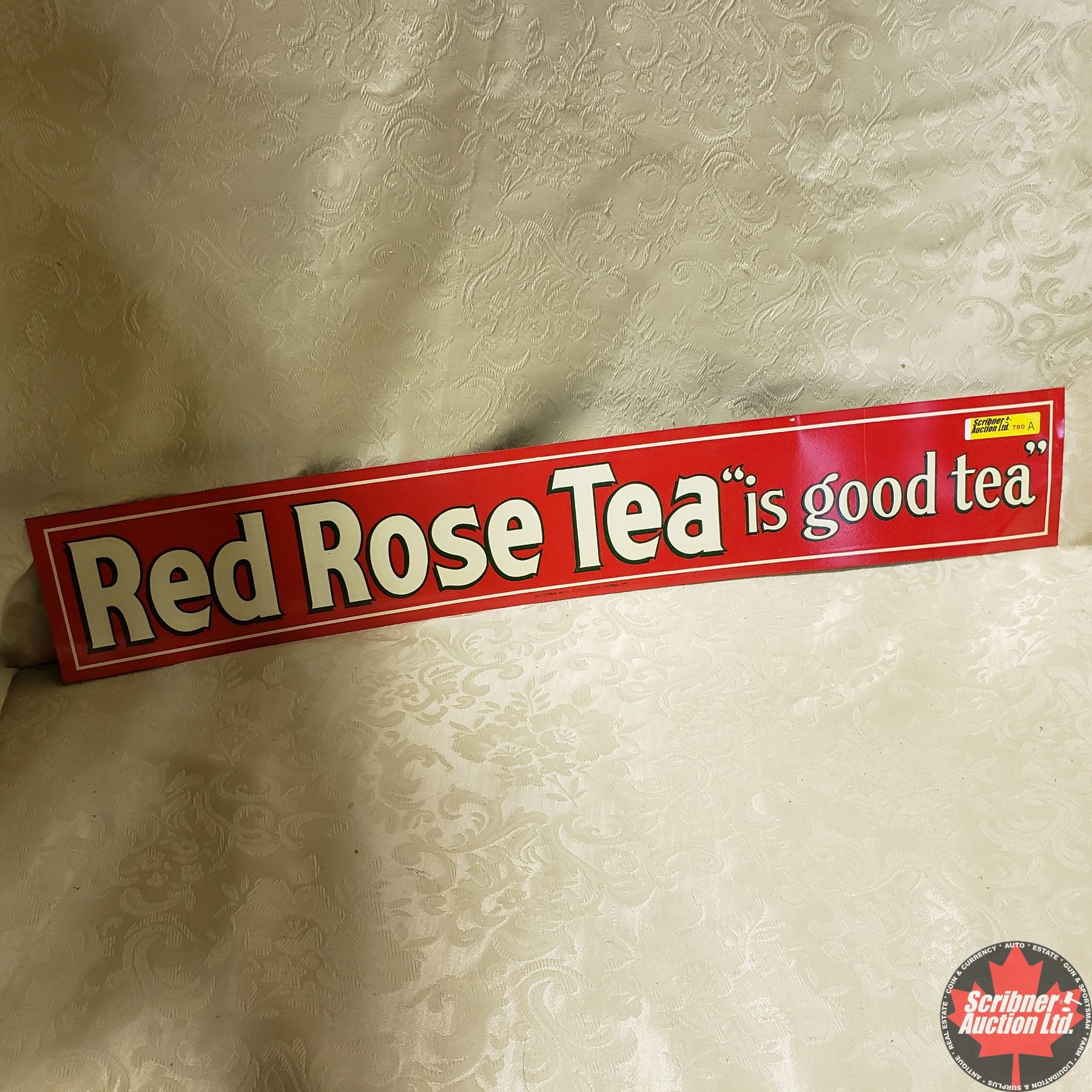 Tin Red Rose Tea Sign (23-1/2