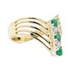 Image 1 : 0.30 ctw Emerald and Diamond Ring - 14KT Yellow Gold