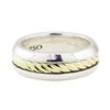 Image 2 : David Yurman Band - 18KT Yellow Gold and Silver