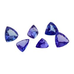 12.70 ctw. Natural Mixed Cut Tanzanite Parcel of Six