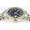 Image 7 : Rolex Mens 2 Tone 14K Black String Diamond & Emerald Datejust Wristwatch