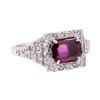 Image 1 : 2.02 ctw Ruby And Diamond Ring - 14KT White Gold