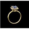 Image 4 : 14KT Yellow Gold 2.11 ctw Tanzanite and Diamond Ring