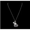 Image 2 : 1.29 ctw Diamond Pendant With Chain - 14KT White Gold