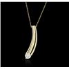 Image 1 : 14KT Yellow Gold 0.30 ctw Diamond Pendant With Chain