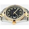 Image 5 : Rolex Mens 2 Tone 14K Black String Diamond & Sapphire 36MM Datejust Wristwatch