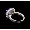 Image 3 : 14KT White Gold 1.79 ctw Tanzanite and Diamond Ring