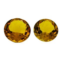 9.94 ctw.Natural Round Cut Citrine Quartz Parcel of Two