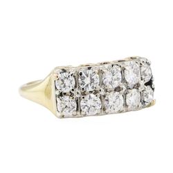 1.15 ctw Diamond Ring - 14KT Yellow and White Gold