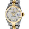 Image 1 : Rolex Ladies Quickset 2 Tone 18K Silver Diamond Datejust Wristwatch