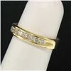 Image 3 : 18k Yellow Gold 0.33 ctw 11 Channel Round Brilliant Cut Diamond Band Ring