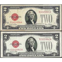 Lot of (2) 1928G $2 Legal Tender Notes