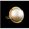 Image 3 : 14KT Yellow Gold Pearl and Diamond Jewelry Suite