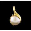 Image 5 : 14KT Yellow Gold Pearl and Diamond Jewelry Suite